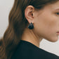 Elegante Bijoux Minuit Zwarte Onyx Oorbellen