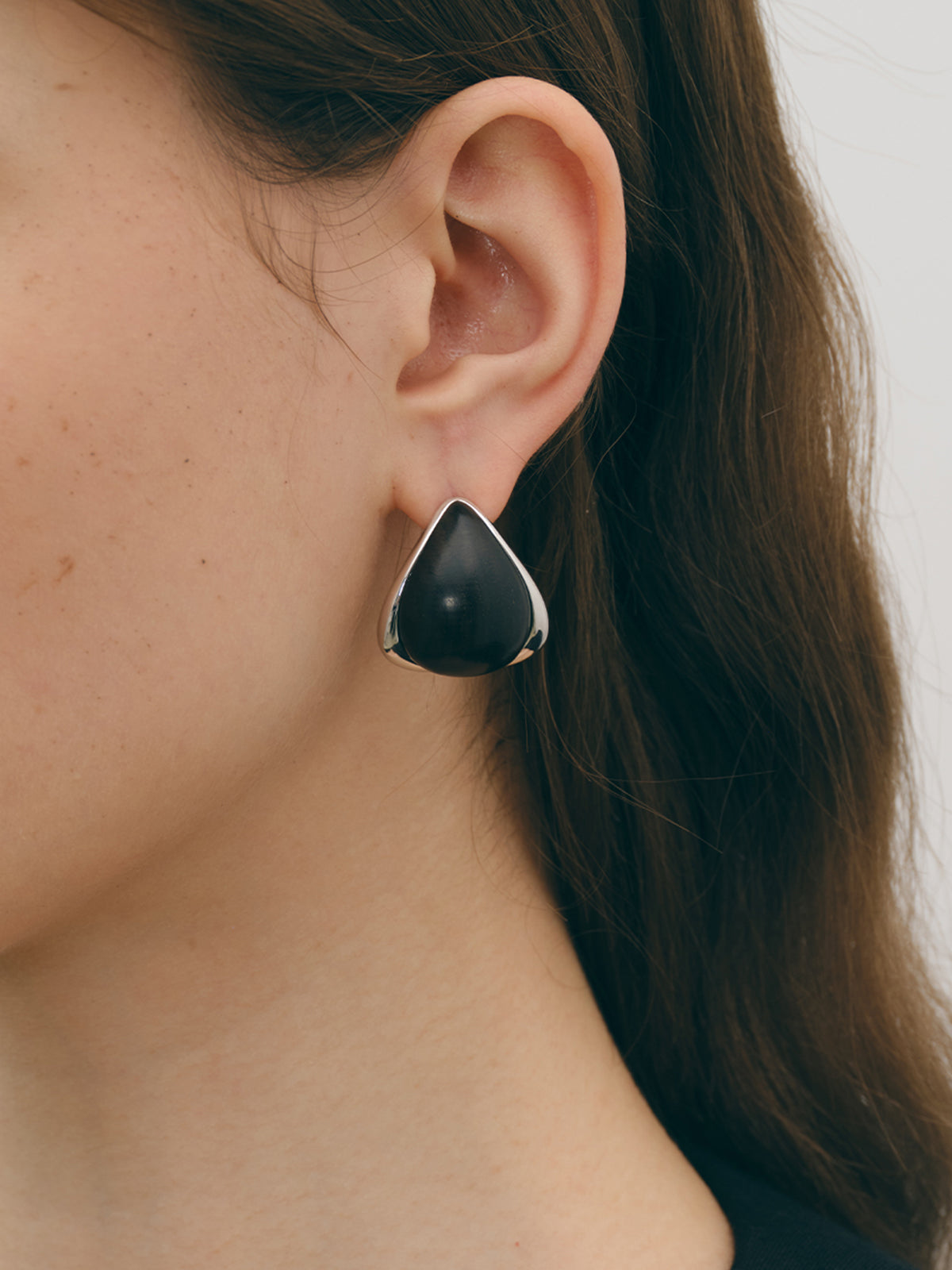 Elegante Bijoux Minuit Zwarte Onyx Oorbellen