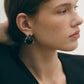 Elegante Bijoux Minuit Zwarte Onyx Oorbellen