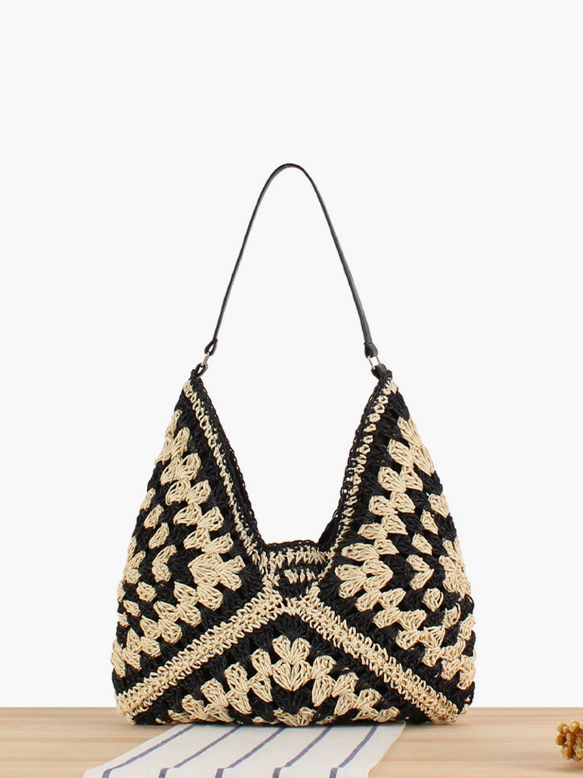 Chic Vintage Gehaakte Macramé Schoudertas