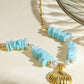Zeegroene parelmoer schat - Elegante en unieke ketting
