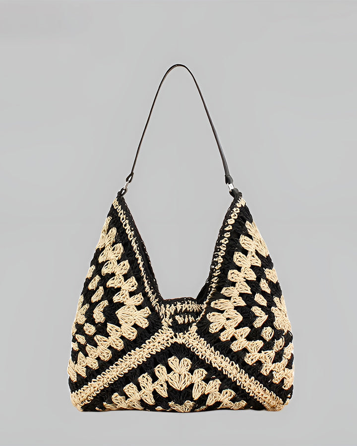Chic Vintage Gehaakte Macramé Schoudertas