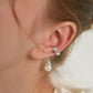 Elegante Oorbel Cuff met Unieke Parel druppel