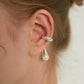 Elegante Oorbel Cuff met Unieke Parel druppel