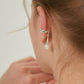 Elegante Oorbel Cuff met Unieke Parel druppel