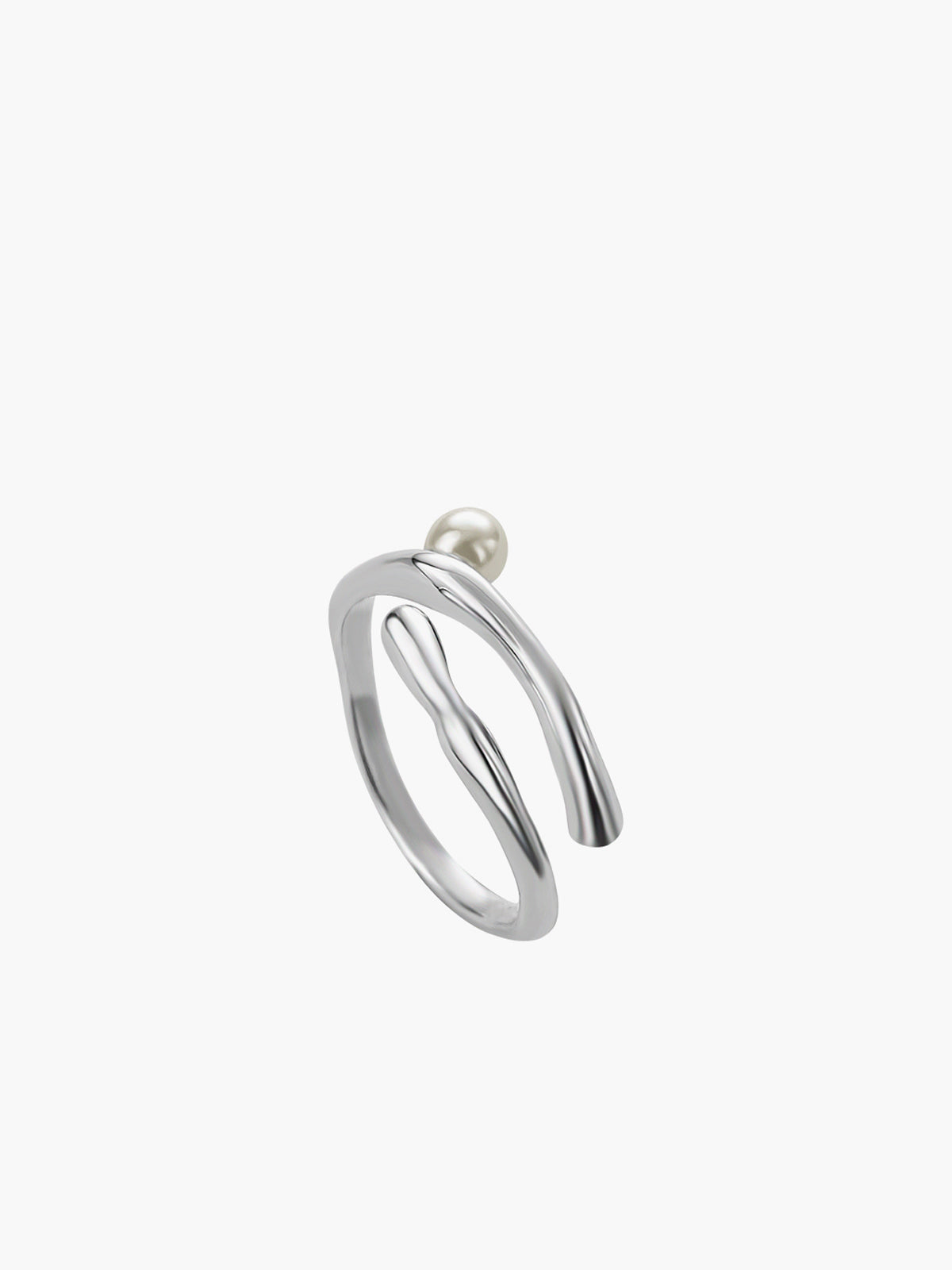 Opengewerkt ring met nep parels - Chique elegantie in één sieraad