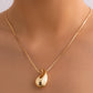 Glanzende Komma Hanger Ketting