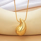Glanzende Komma Hanger Ketting