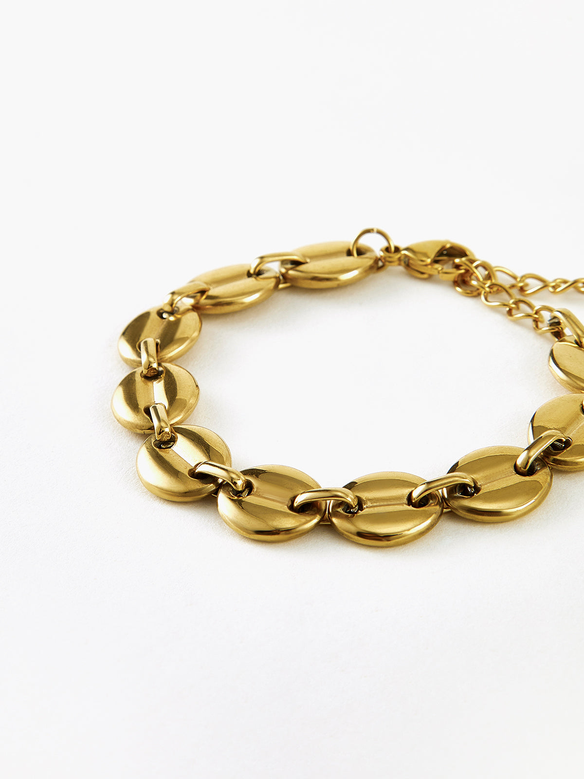 Elegante Gouden Koffieboon Armband