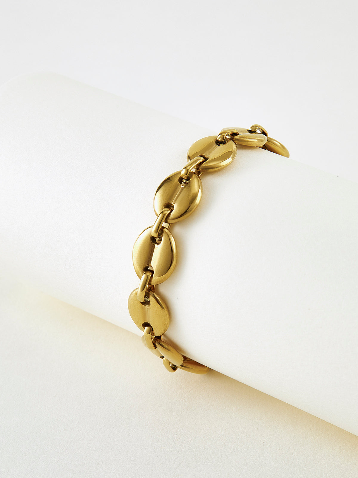 Elegante Gouden Koffieboon Armband