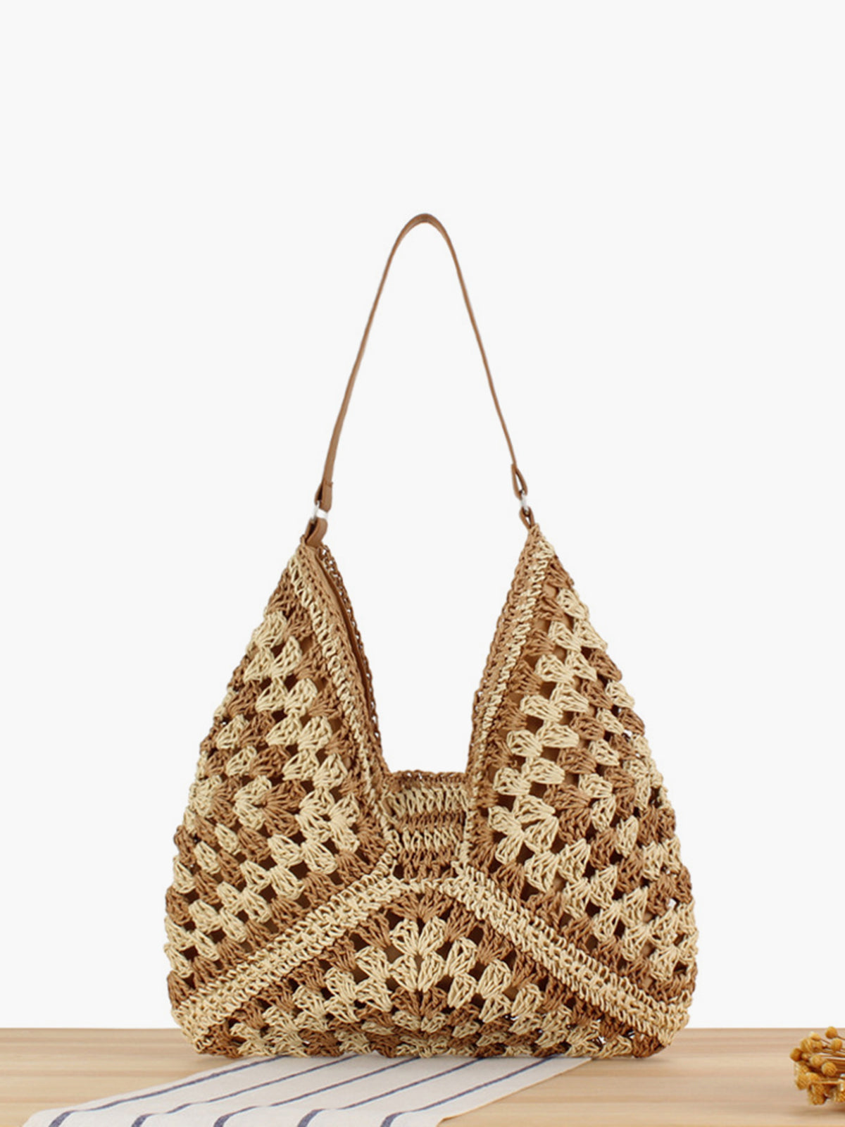 Chic Vintage Gehaakte Macramé Schoudertas