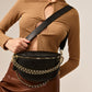 Decoratieve schouderriem met ketting en rits