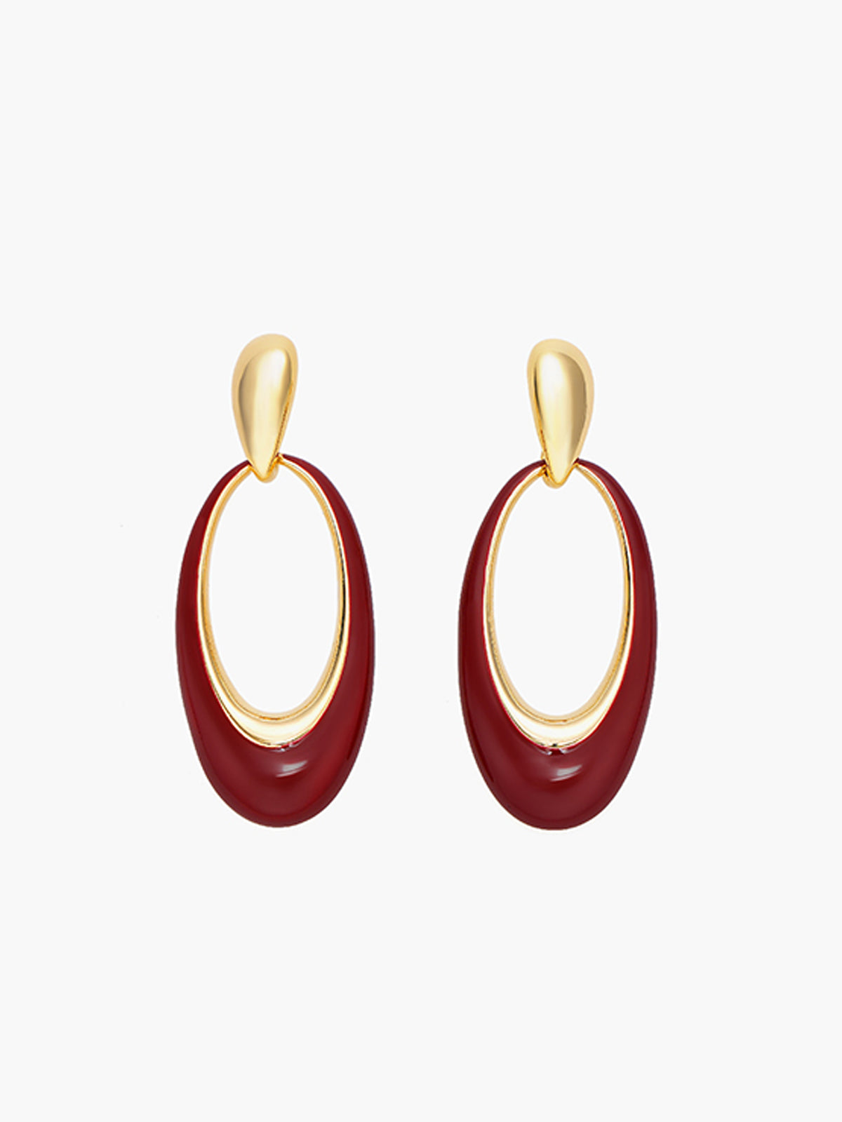 Ovale olievleugel oorbellen voor een elegante uitstraling