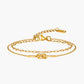 Elegante Dubbele Laag Geknoopte Armband
