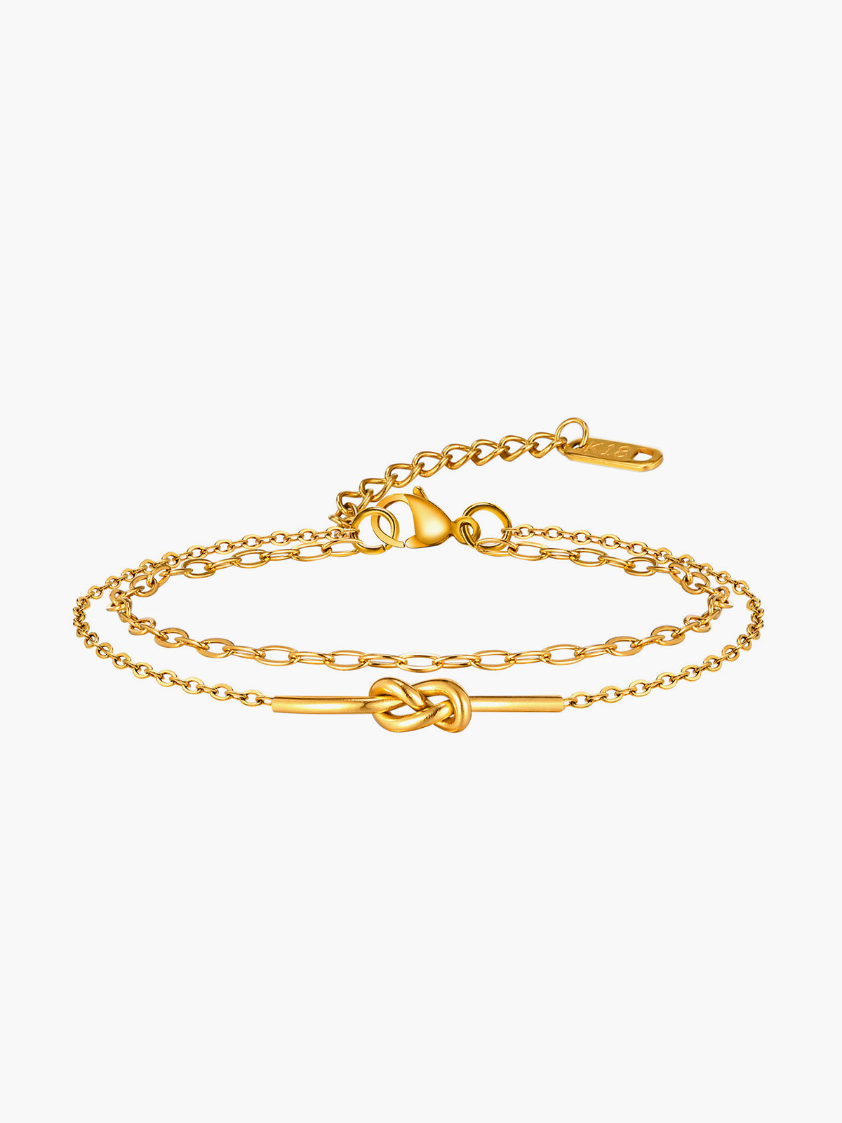 Elegante Dubbele Laag Geknoopte Armband