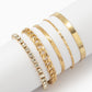 5 stuks Rhinestone Slangenketting Armband