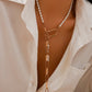 Elegante en trendy geometrische schakelparelketting