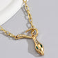 Rhinestone Slang Oorring Ketting