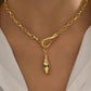 Rhinestone Slang Oorring Ketting