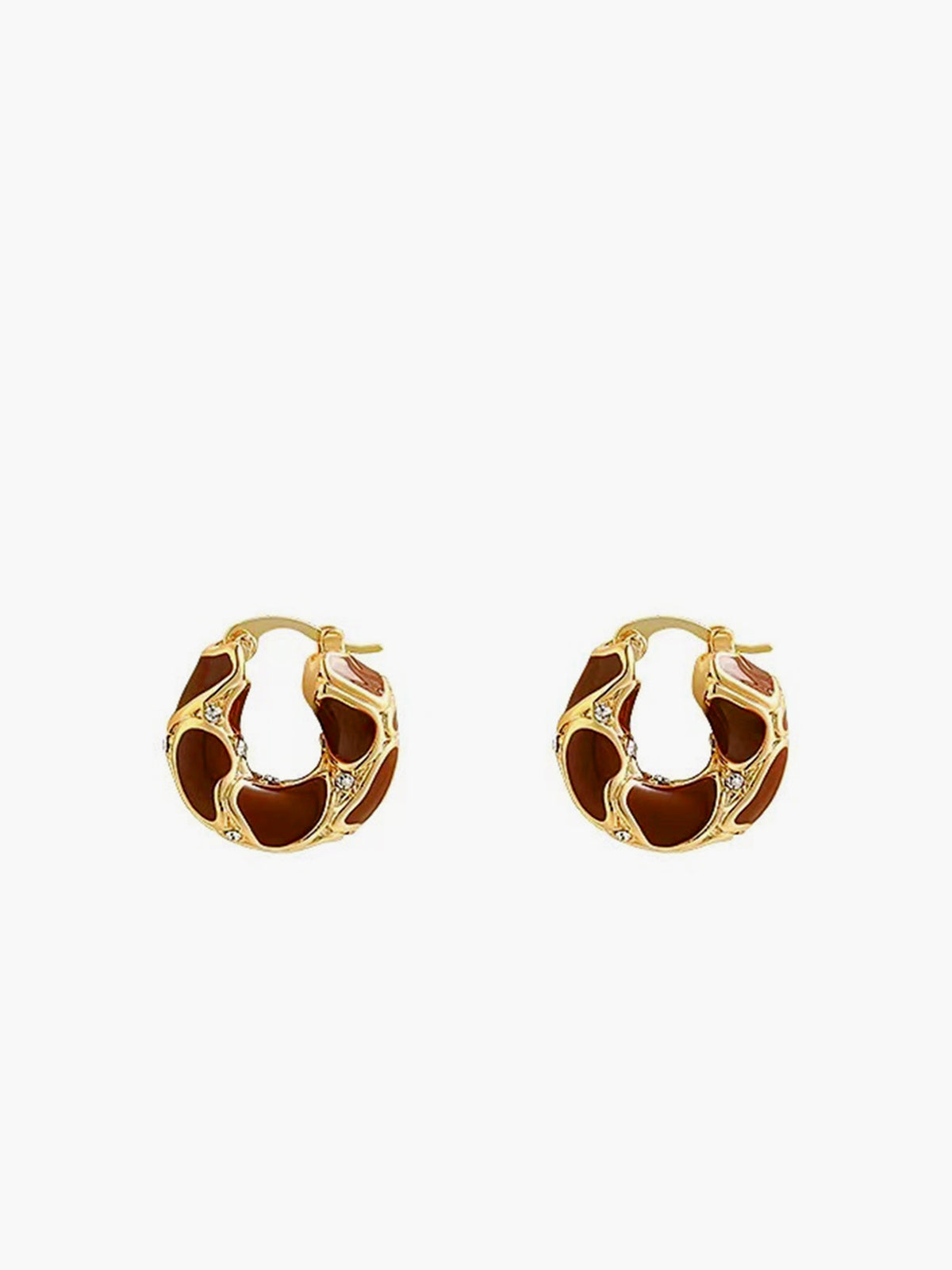 Elegante Dikke Gouden Frame Oorbellen