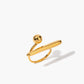 Minimalistische asymmetrische en open ring met uniek design