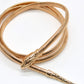 Elegante Zilveren Slangvormige Metallic Riem