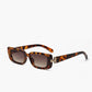 Trendy vierkante zonnebril met luipaard patroon