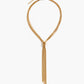Lange Goudkleurige Ketting – Statement Halsketting met Knoop