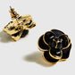 Vintage Camellia Bloem Stud Oorbellen