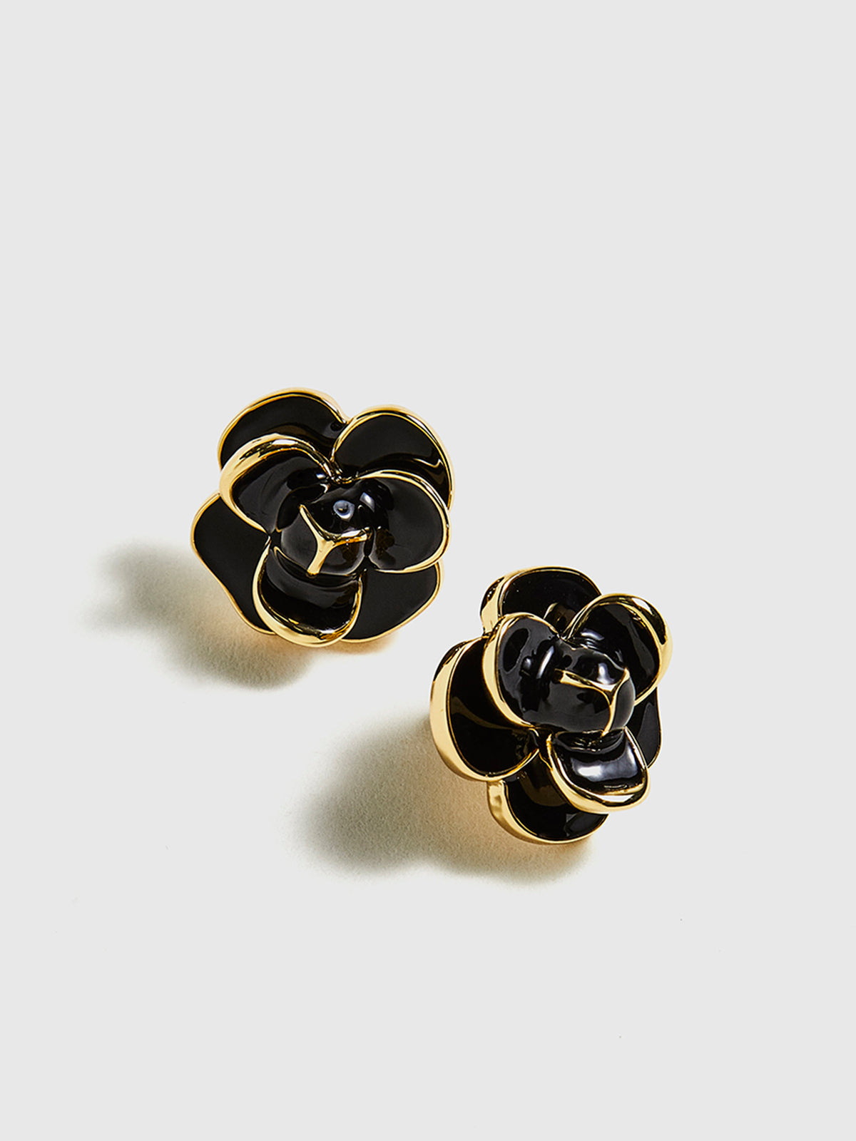 Vintage Camellia Bloem Stud Oorbellen