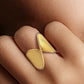 Elegant Twist Ripple Ring