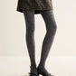 Fluwelen panty met hartpatroon voor een elegante en comfortabele stijl