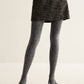 Fluwelen panty met hartpatroon voor een elegante en comfortabele stijl