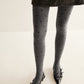 Fluwelen panty met hartpatroon voor een elegante en comfortabele stijl