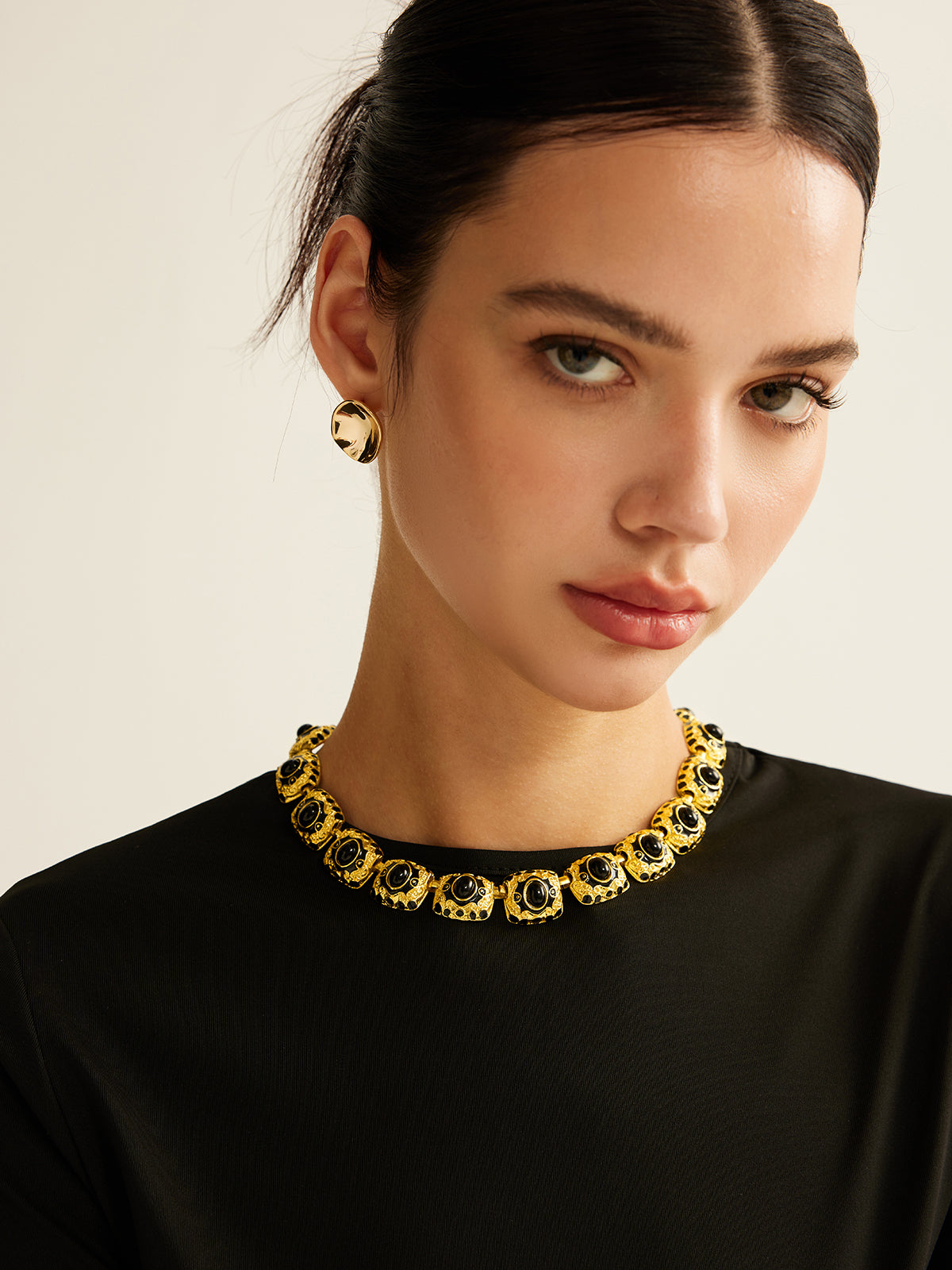 Stijlvolle Vintage Gecakralen Ketting - De Ontmoetingsplek van Elegantie en Soepelheid