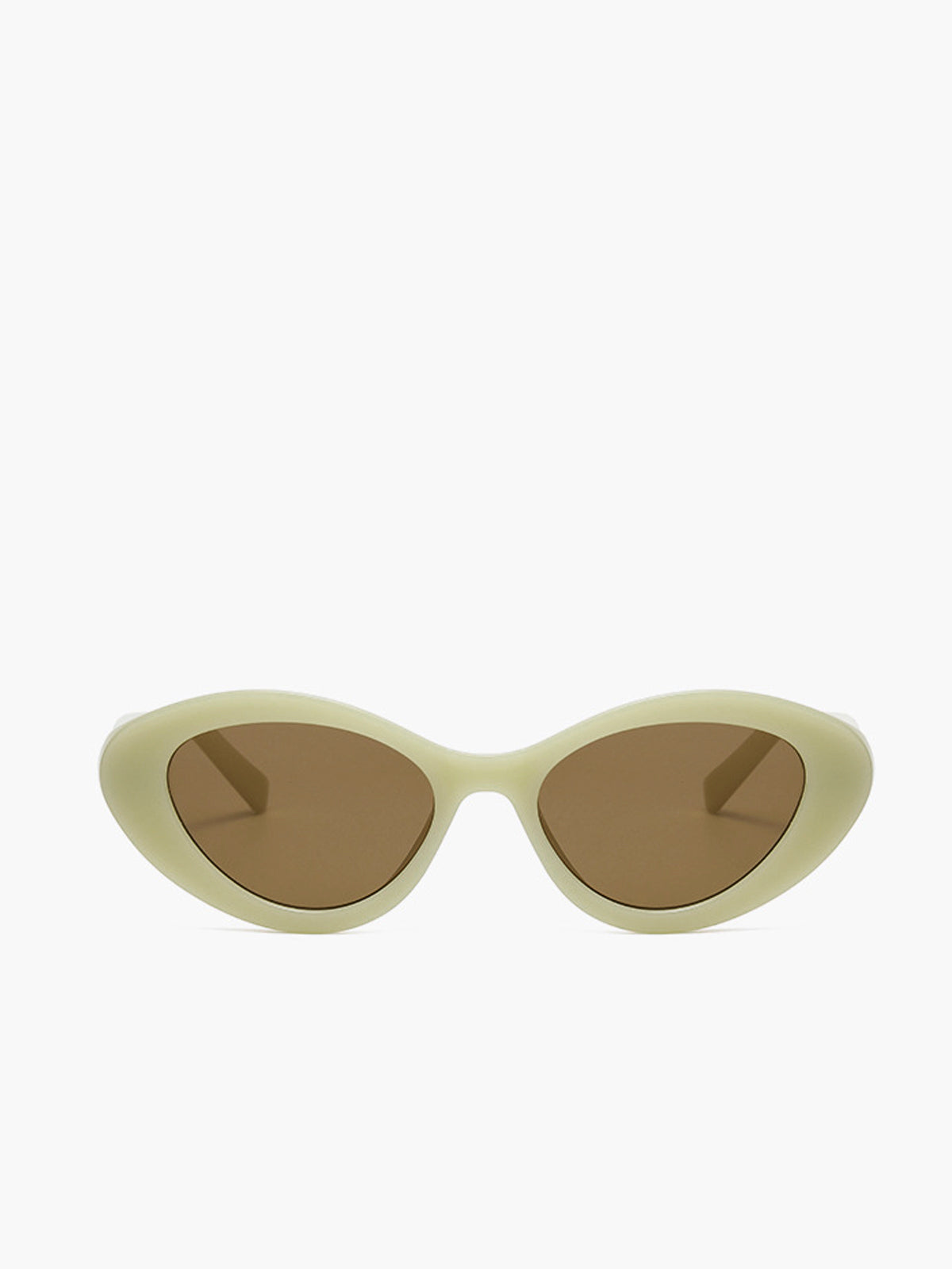 Brilliant Crème Cat-Eye Zonnebrillen voor een chique en stijlvolle uitstraling