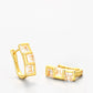 Chic Vierkante Zircon Hoepel Oorbellen voor een Indrukwekkende Look