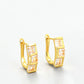 Chic Vierkante Zircon Hoepel Oorbellen voor een Indrukwekkende Look