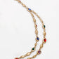 Kralenketting met gekleurde parels in dubbele rij - Elegant en uniek stijl