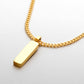Grappige gouden gestreepte hanger ketting