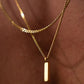 Grappige gouden gestreepte hanger ketting