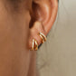 Dubbele Hoepel Rhinestone Oorbellen