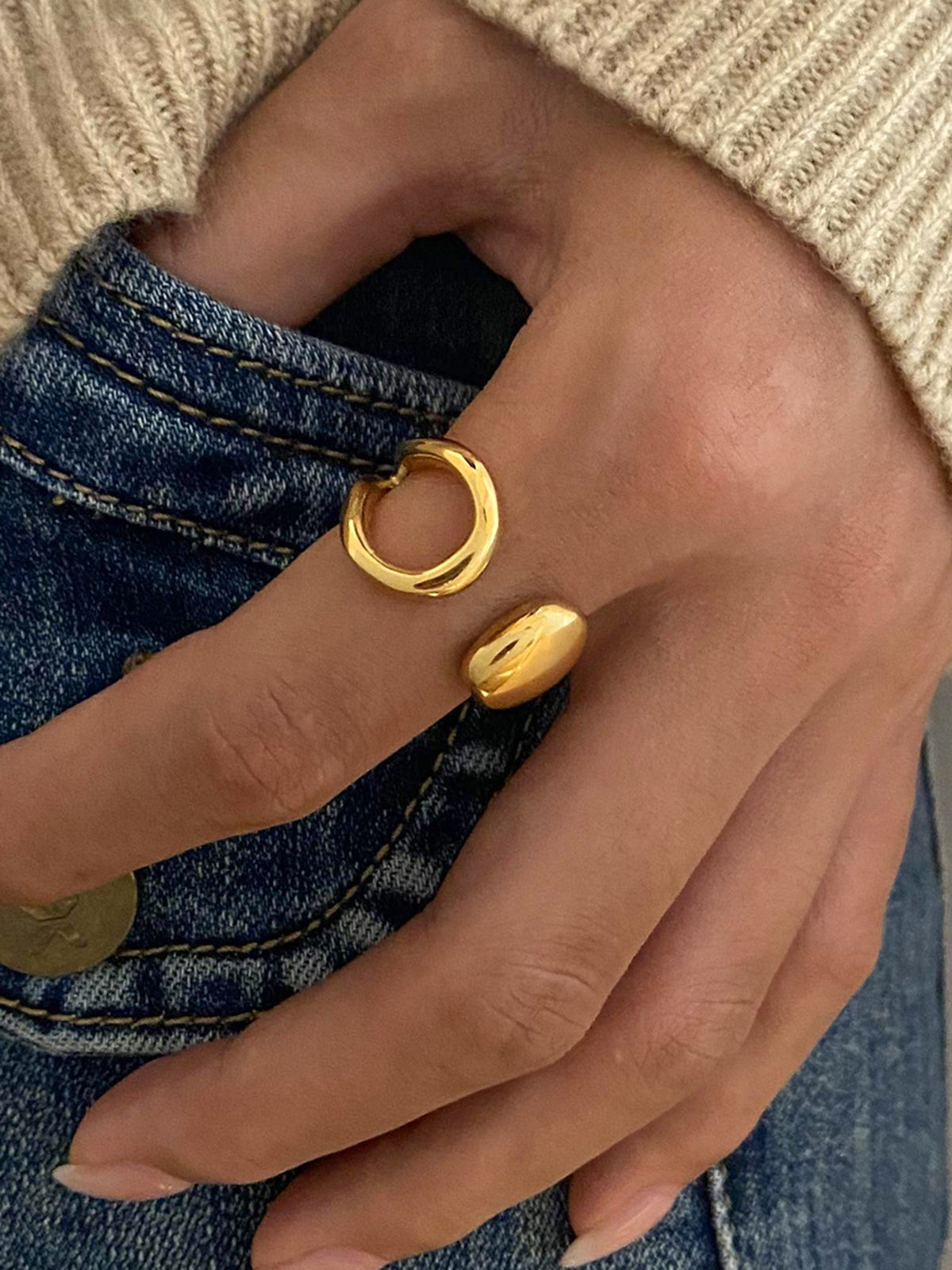 Open snijdring voor een trendy stijl