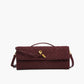 Elegante suède clutch met klep voor stijlvolle verschijningen