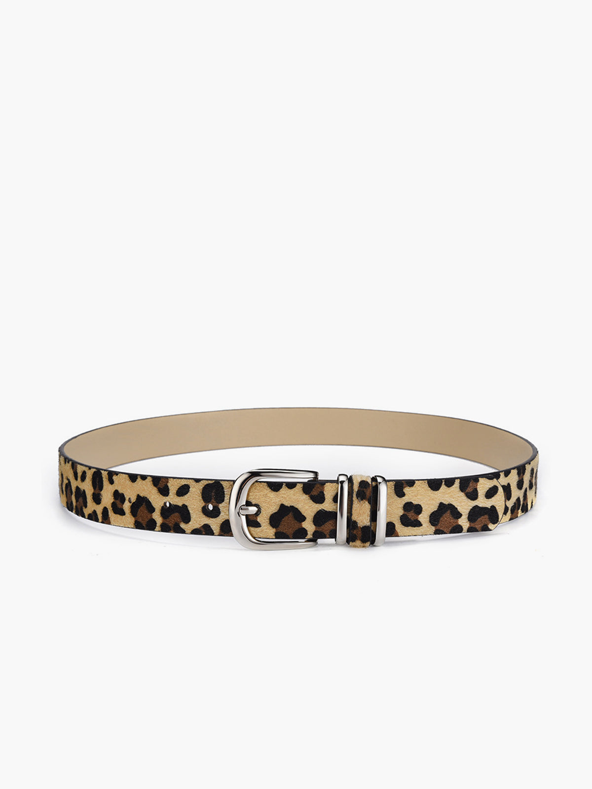 Elegante en trendy riem met een luipaardprint gesp