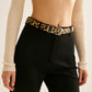 Elegante en trendy riem met een luipaardprint gesp