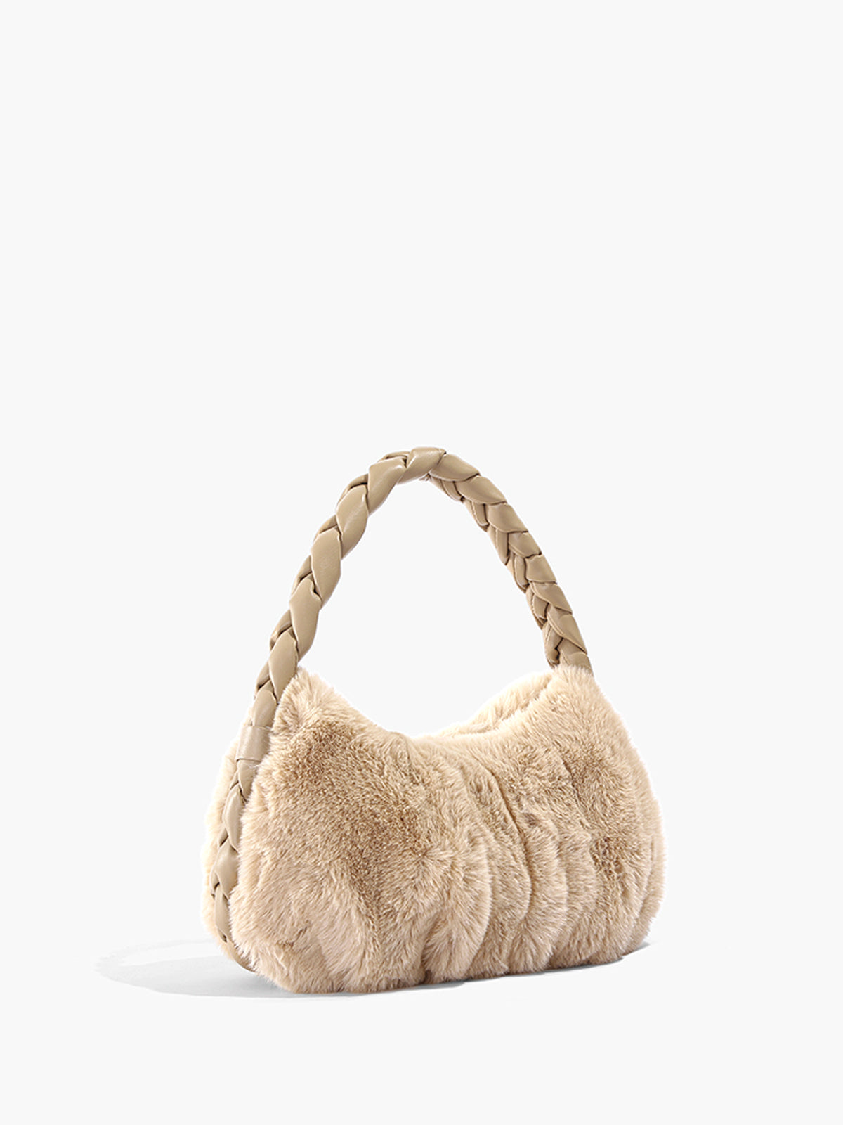 Fluwelen Gevoerde Band Fluffy Schoudertas voor stijlvolle comfort