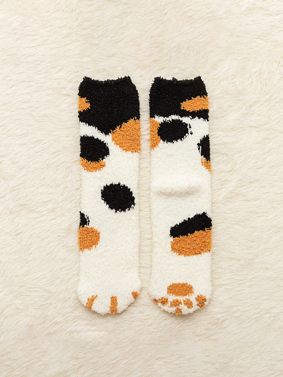 Zelfgelukdolfijn patroon coral fleece stippen sokken