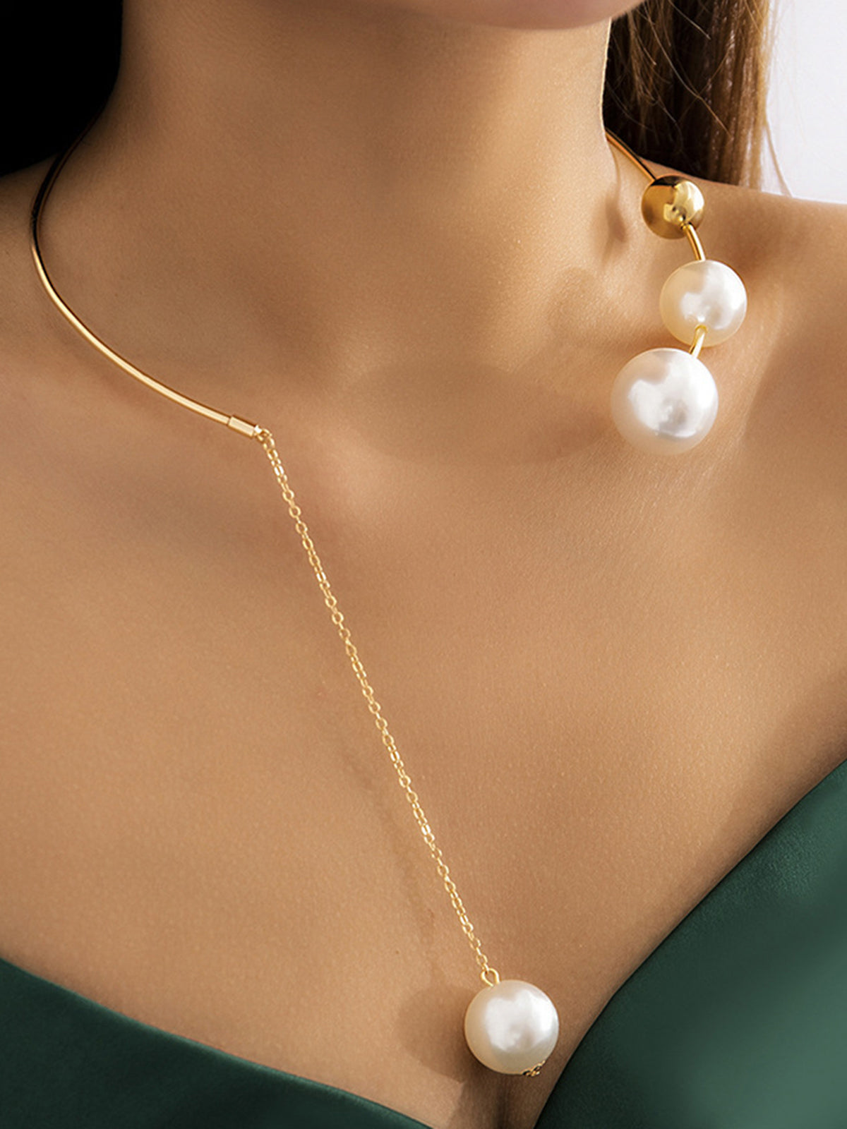 Imitatie Parels Choker Hanger Ketting