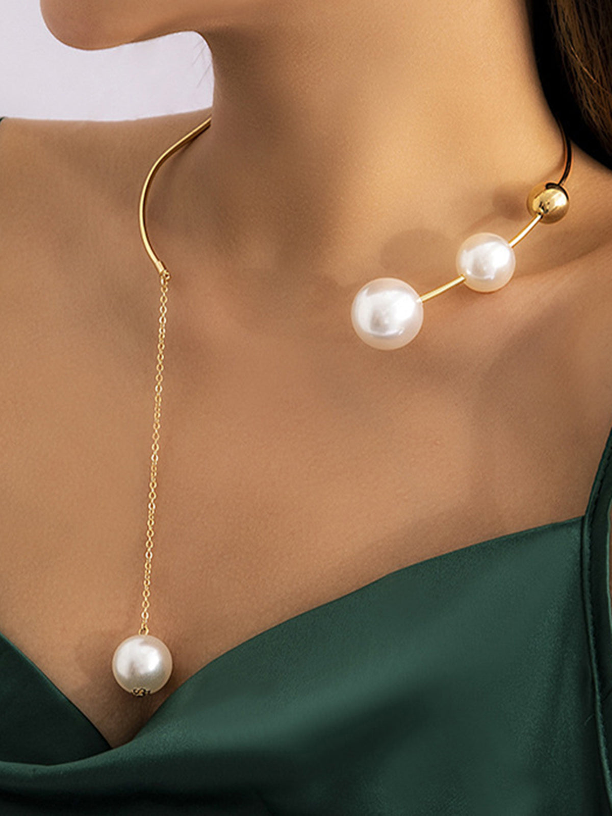 Imitatie Parels Choker Hanger Ketting